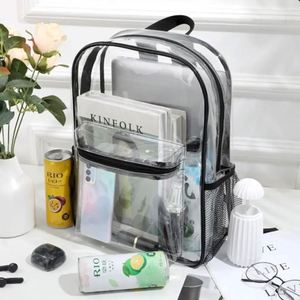 Waterproof Transparent Pvc <b>Backpack</b> Outdoor Sports Fitness Travel Large Capacity Storage Bag Student Visible <b>Backpack</b> - Product Image 2