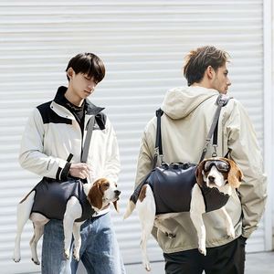 <b>Pet</b> <b>Carrier</b> Luxury Classic Breathable Fashion Modern Polyester Portable Horizontal <b>Backpack</b> Snap Button Shoulder Strap for Dogs - Product Image 2