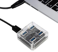 Divisor de Alta Velocidad 1 a 4 con 4 Puertos de Salida para Computadoras de Escritorio y Portátiles