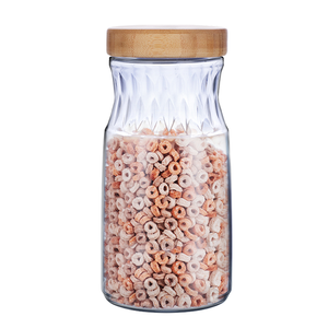 Modern cam gıda saklama kavanozları bambu kapaklar için 1000ml hava geçirmez borosilikat vakum mühürlü BPA ücretsiz silikon mutfak baharat - Product Image 4