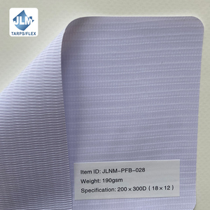 Jinlong Manufacturer Lona De Pvc Flex Canvas Vinyl Cold Laminated Flex Banner Raw <strong>Material</strong> <strong>Blue</strong> White Color - Product Image 3
