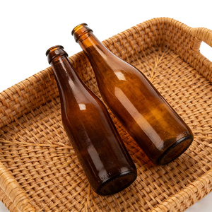 Botellas de cerveza de vidrio ámbar redondas vacías de 330ml y 540ml, fabricadas en fábrica, con cuello largo, rellenables, para bebidas y licores, con tapa corona. - Product Image 4