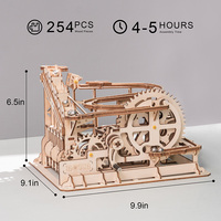 Robotime Rokr Jouets à assembler faits à la main DIY LG501 Circuit de billes Puzzles en bois 3D pour la vente en dropshipping