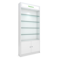 Divisions murales en bois blanc pour clinique de vente au détail, présentoirs pour pharmacie, étagères pour magasin de médicaments, design d'intérieur