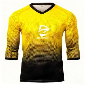 Maillot de VTT léger à dégradé de couleurs, séchage rapide, anti-transpiration, coupe résistante au vent, pour longues distances, équipement de cyclisme tout-terrain personnalisable - Product Image 3