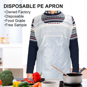 Household Kitchen Eco-friendly <b>Disposable</b> Waterproof PE <b>Apron</b> - Product Image 2