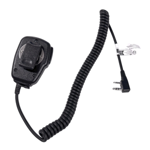 ET-MH400 2 pin connector Remote <b>Speaker</b> <b>Microphone</b> <b>with</b> 3.5 mm Jack for UV-5R UV-82 BF-888S BF-9700 Walkie Talkie Two Way Radio - Product Image 3