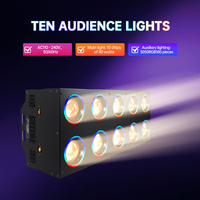Lampu Sorot Publik 800W Sepuluh Kepala 10x80W Beam RGB Wash 4CH 15CH 24CH DMX512 Strobe Blinder untuk Panggung Konser, DJ, Pesta, dan Acara