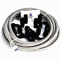304 en acier inoxydable ligne de fil auto moto haute pression tuyau hydraulique ptfe AN10 tuyau De refroidisseur D'huile