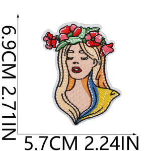 Parche Termoadhesivo de Algodón 'Fe sobre Miedo' con Diseño Floral y Letras, Bordado Personalizado para Ropa, para Pedidos al por Mayor - Product Image 2