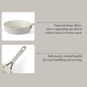 Poêle à frire moderne en céramique antiadhésive en aluminium avec poignée en silicone pour cuisinière à gaz et à induction - Product Image 3