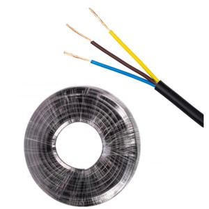 สายไฟ PVC 300 500V IEC 60227 EN50525 VDE H05VV-F แบบยืดหยุ่น <span class=keywords><strong>3</strong></span> แกน ขนาด 0.75 มม. 1 มม. 1.5 มม. แบบตีเกลียว 70 องศาเซลเซียส - Product Image 1