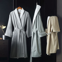 Peignoir Doux Double Couche Multicolore pour Salon de Beauté, Hôtel, et Vêtement de Nuit pour Gîte, Vente en Gros, Broderie
