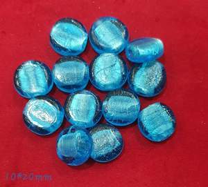 Perles en verre soufflé de Murano, forme ovale 11x19mm, couleurs personnalisées, pour la fabrication de bijoux, perles en vrac en boîte, en provenance d'Inde - Product Image 5