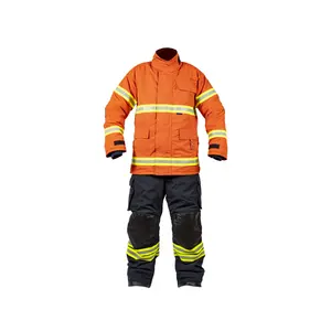 ชุดนักผจญเพลิงขายร้อน 100% Nomex เสื้อผ้านักผจญเพลิงใกล้กับอุปกรณ์ Turnout ชุดดับเพลิง