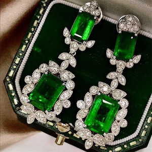 Eleganti Orecchini Pendenti Quadrati Verdi per Donne, Stile da Festa, Accessori per Orecchie da Indossare Quotidianamente - Product Image 6