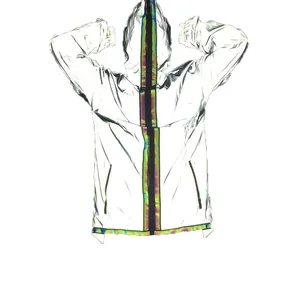 Куртка мужская Светоотражающая в стиле хип-хоп, радужная верхняя одежда, светоотражающая накидка, непродуваемая верхняя одежда с защитой от ветра