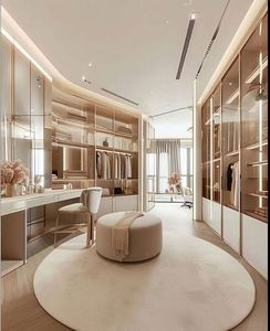 Moderni armadi bianchi compatti guardaroba in legno con cassetti Walk-in altra organizzazione di stoccaggio armadio - Product Image 6