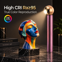 Lampe de table LED sans fil 9000mAh, lampe de bureau rechargeable, commande gestuelle, tête réglable à 360 degrés, CRI95, lampe de lecture à intensité variable