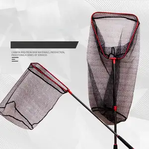 Topline Triangle Folding Fishing Landing Net 3K Carbon Fiber Pole