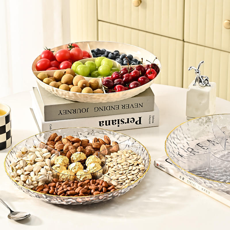 Luxury Round Plastic Tray Box For Dry Fruit Snacks Eco-friendly