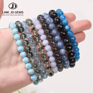 Bracelets de méditation et de yoga unisexes en pierre naturelle de style américain, œil de tigre, agate, quartz, vente en gros JD GEMS - Product Image 6