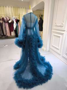 Robe longue en gaze fine S1646N pour femmes enceintes, jupe longue, vêtements <span class=keywords><strong>de</strong></span> studio photo, vêtements sexy grande taille pour femmes, vêtements <span class=keywords><strong>de</strong></span> nuit - Product Image 6