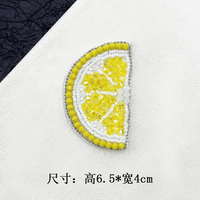 Zomerfruit kralen opnaaipatches handgemaakte strass fruitplakjes applicatie watermeloen citroen banaan decoratieve kraalpatch