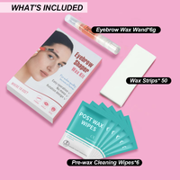 Crayon à sourcils double tête à cire végétalienne, kit de modelage des sourcils et d'épilation des lèvres, sans dégâts, sans bandes, pour des sourcils parfaits comme au salon - Meilleures ventes