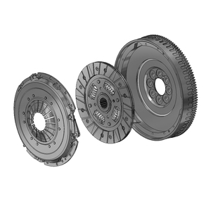 MK40042 CLUTCH KIT 3 PCS. COMPLETE WITH RIGID <b>FLYWHEEL</b> INCLUDED IN THE BOX, hydraulic bearing not included VOLVO V50 (545) - Product Image 1