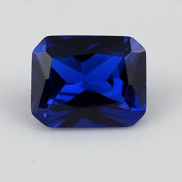 Starsgem 2.5carats special emerald cut synthetic sapphire stone