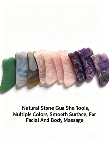 Herramienta Gua Sha <span class=keywords><strong>de</strong></span> Amatista Natural en Forma <span class=keywords><strong>de</strong></span> Cuerno, Masajeador Facial Antienvejecimiento, Tabla <span class=keywords><strong>de</strong></span> Raspado Adelgazante - Product Image 2