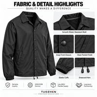 Veste coupe-vent en nylon pour homme avec logo personnalisé, respirante, imperméable, veste de coach à manches longues, vêtements d'extérieur