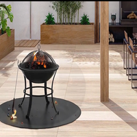 Tapis de foyer carré ignifuge coussin de foyer résistant à la chaleur bouclier en bois sol en béton tapis d'herbe protecteur de pont pour sous le gril