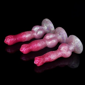 ของเล่นทางเพศสำหรับผู้หญิง NNSX Fantasy Big Knot Dog Dildo พร้อมถ้วยดูด ขนาด S M L ซิลิโคน บัทปลั๊ก สีผสม ร้านขายของเล่นเซ็กส์ - Product Image 2