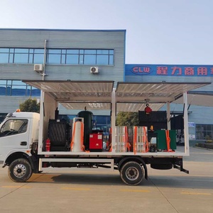 Camion Dongfeng 4x2 à benne ouvrante, camion <span class=keywords><strong>atelier</strong></span> à auvent hydraulique extensible pour l'entretien mobile et le transport d'équipements - Product Image 4