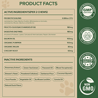 Prix d'usine – Comprimés probiotiques naturels pour chiens, saveur canard – Équilibre intestinal, confort cutané, soutien immunitaire et digestif – Probiotiques 6 milliards d'UFC