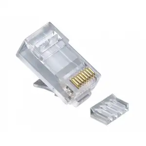 Conector Rj45 y Rj11, máquina de fabricación de conectores modulares Cat6 8p8c Rj45, enchufe de pared resistente al agua, conector Rj45