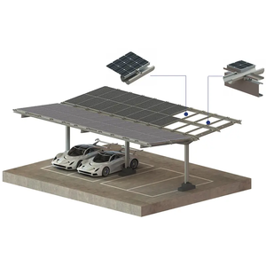 Serre de carport solaire de haute qualité au design moderne 1000W MOQ Taille et logo personnalisés - Product Image 3