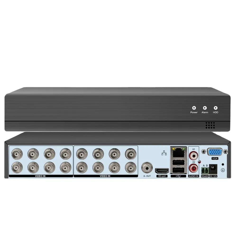 H.265 4K AHD DVR XMEYE HVR 16-Kanal-Videoüberwachungssystem 5-IN-1 AHD TVI CVI Hybrid-DVR-Recorder für AHD CCTV IP-Kamera