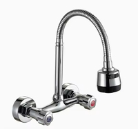 Robinet de cuisine à double poignée et double commande, universel, chaud/froid, pour évier, style classique, robinet de salle de bain, directement de l'usine
