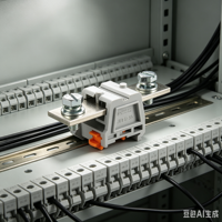 Bloc de bornes à boulons haute intensité pour montage sur rail DIN, 150 mm², pour armoire de distribution électrique, connexion par barre de cuivre, certifié CE