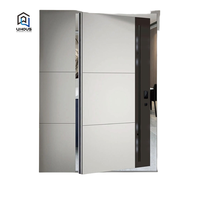 Porte de sécurité extérieure anti-éclatement en verre, en alliage d'aluminium, automatique, IP65, coupe-vent, anti-choc, robuste, pour supermarché et hall d'entrée