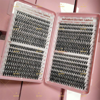 Emballage personnalisé avec logo, cils en grappes DIY, cils segmentés thermocollés, fournisseur de cils, volume 30D 40D 50D
