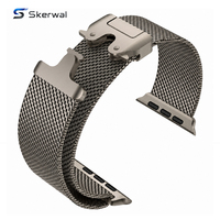 Correa de Malla de Acero Inoxidable de Alta Calidad para Apple Watch Series 11 10 Ultra SE, Estilo Ejecutivo con Cierre de Paracaídas Ajustable