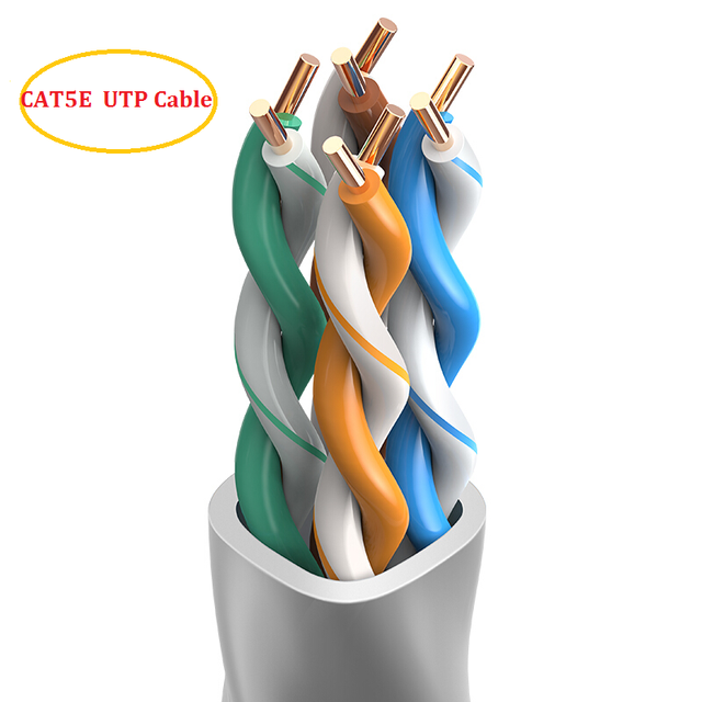 OEM Brand 100% Outdoor Copper UTP Cable Cat5e CCae 20AWG Cat5 UV Resistant Waterproof 100M 305M Roll 24AWG Communication Cables