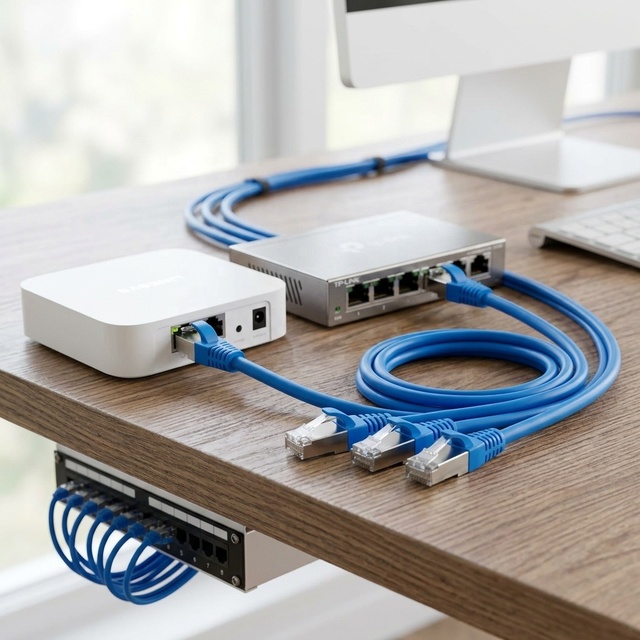 10Gbps Cat7 Ethernet Cable SFTP Shielded RJ45 Patch Cord 600MHz Lan Cable for Data Center Smart Home PS5 Router High Speed