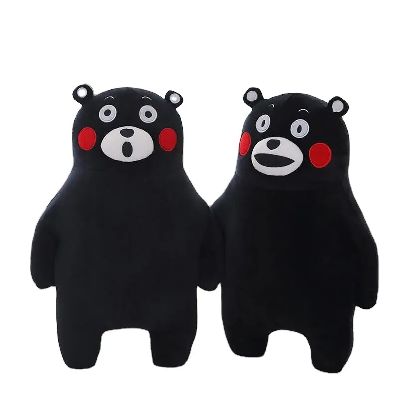 Fabrika doğrudan satış oyuncak ayı peluş oyuncak Kumamon bebek japon siyah ayı yaratıcı yastık parti hediye