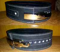 Ceinture de musculation en cuir de vachette durable, personnalisable avec logo, équipement de fitness et de musculation