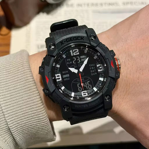 Multifunctional Men's Sport Chronograph <b>Watch</b> Digital Display Stop <b>Watch</b> Alarm 3BAR Water Resistant Plastic Latest - Product Image 1